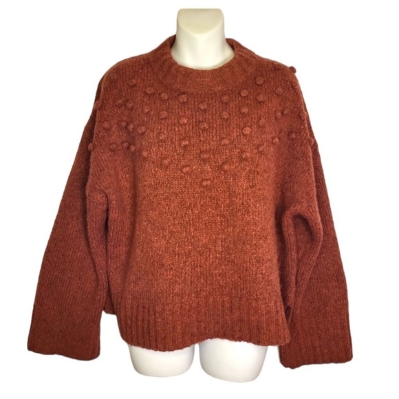 MADEWELL Bobble Chestnuts Roasting Crew Neck Heather Tulip/Rustic Size Small - Picture 2 of 6
